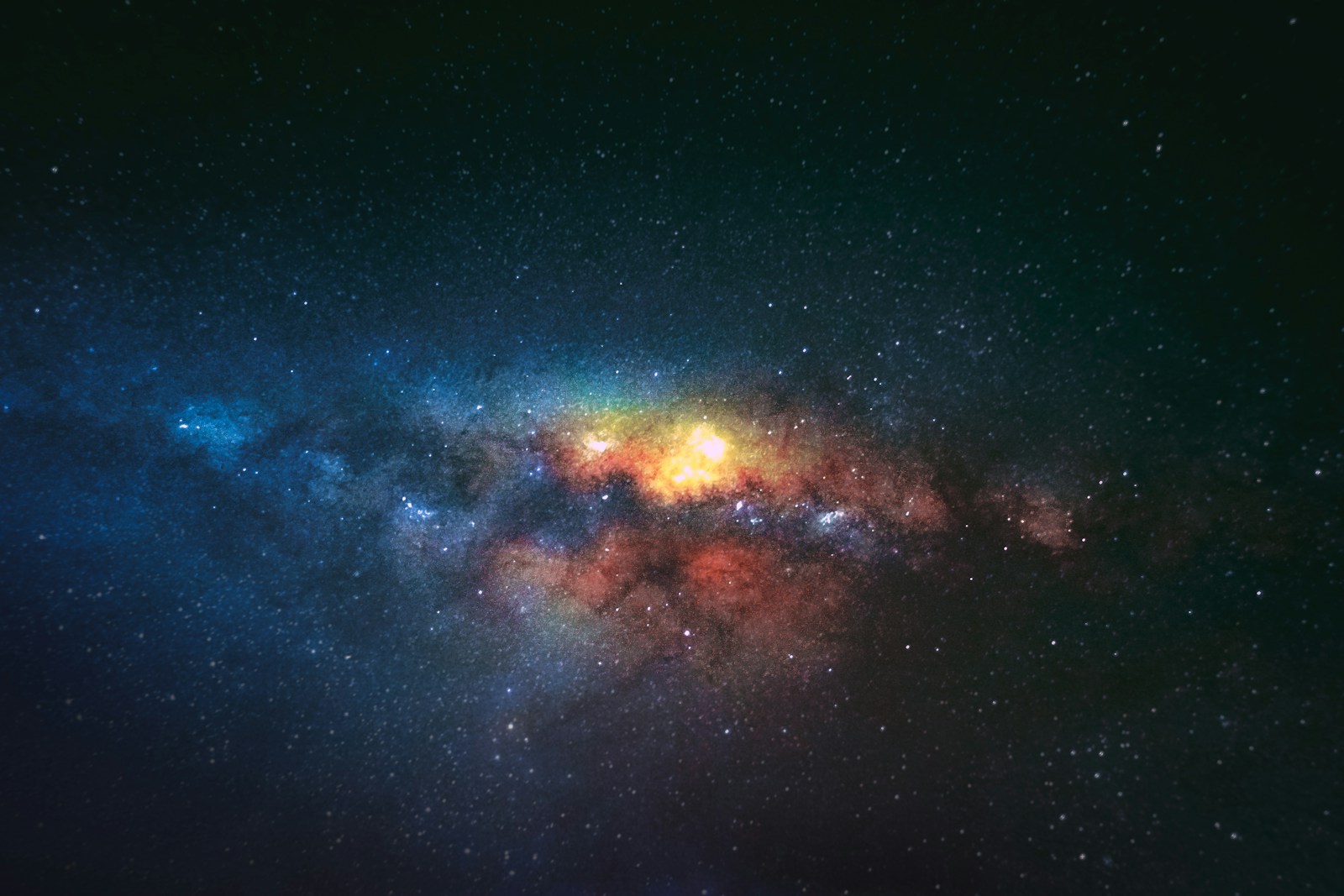 The Milky Way over a dark horizon